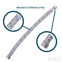 3/8C Stainless Steel Braided Faucet Water Line (36 inch)